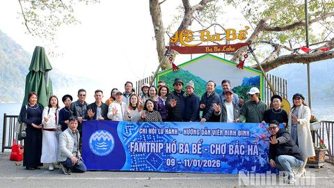Chi hội Lữ hành và Hướng dẫn viên Ninh Bình tổ chức chuyến Famtrip tại hồ Ba Bể (Thái Nguyên) và Bắc Hà (Lào Cai)