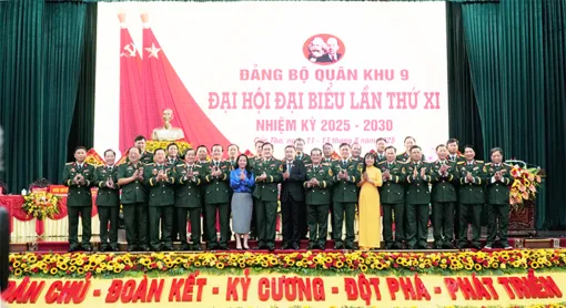 Bế mạc Đại hội đại biểu Đảng bộ Quân khu 9 lần thứ XI, nhiệm kỳ 2025-2030 