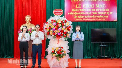 Phường Nam Hoa Lư khai mạc Tuần lễ hưởng ứng học tập suốt đời, phát động phong trào “Bình dân học vụ số” năm 2025
