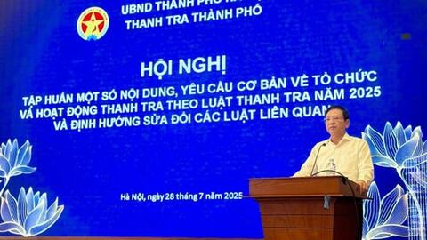 Thanh tra thành phố Hà Nội tập huấn Luật Thanh tra năm 2025