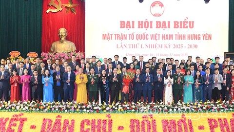 Phó Chủ tịch Hoàng Công Thủy dự Đại hội đại biểu MTTQ Việt Nam tỉnh Hưng Yên lần thứ I, nhiệm kỳ 2025 - 2030