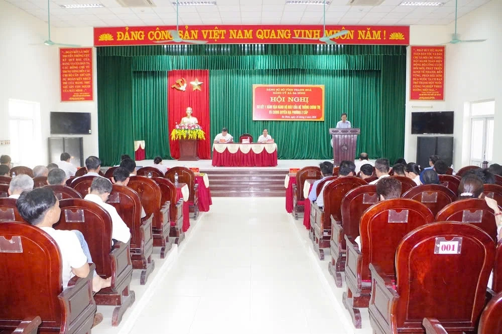 Xã Ba Đình sơ kết 1 năm vận hành bộ máy của hệ thống chính trị và chính quyền địa phương 2 cấp