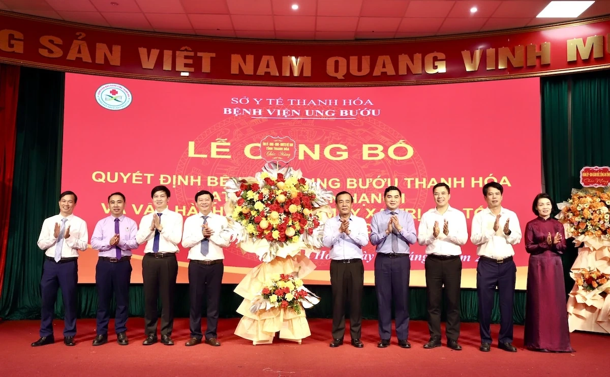 Công bố Bệnh viện Ung bướu tỉnh Thanh Hóa đạt tiêu chuẩn hạng I