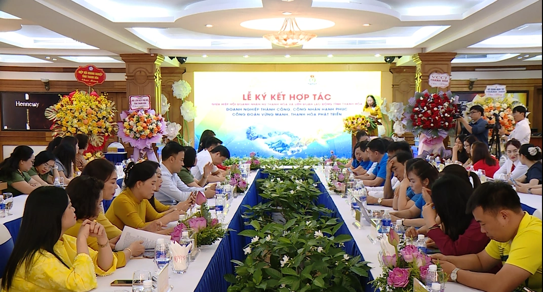 Liên đoàn Lao động và Hiệp hội Doanh nhân nữ tỉnh Thanh Hóa ký kết chương trình phối hợp