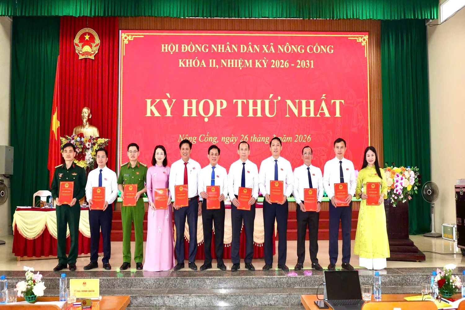 HĐND xã Nông Cống tổ chức kỳ họp thứ Nhất khóa II, nhiệm kỳ 2026-2031