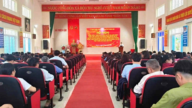 Triệu Lộc chú trọng tuyên truyền, quán triệt, triển khai nghị quyết của Đảng