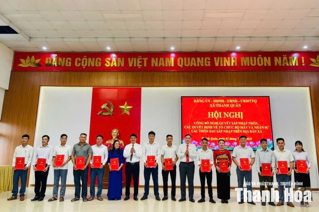 8 thôn mới trên địa bàn xã Thanh Quân đi vào hoạt động từ ngày 1/7