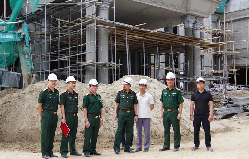Bộ CHQS tỉnh kiểm tra tiến độ thi công Trạm khách 435