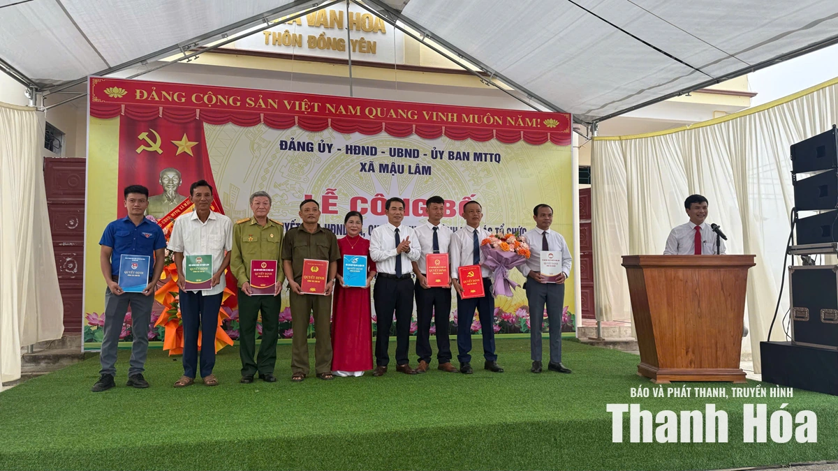 Xã Mậu Lâm giảm 15 thôn sau sắp xếp