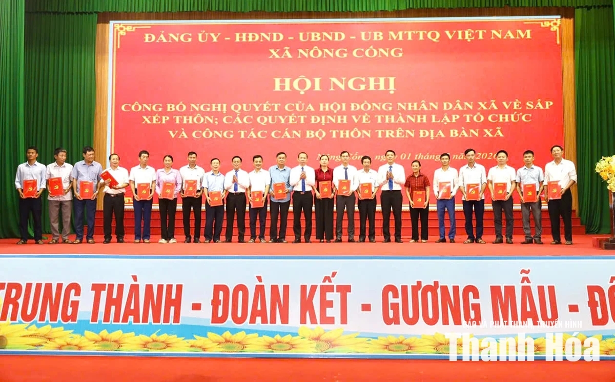 Xã Nông Cống kiện toàn các tổ chức sau sắp xếp thôn