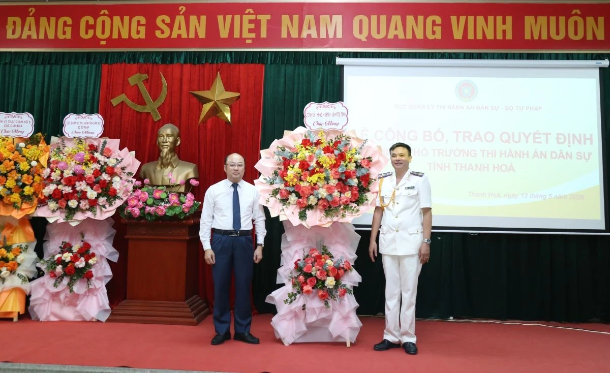 Đồng chí Lê Viết Tám được bổ nhiệm làm Phó Trưởng Thi hành án dân sự tỉnh Thanh Hóa