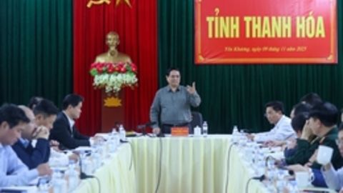Thủ tướng Phạm Minh Chính làm việc với Thường trực Tỉnh uỷ Thanh Hóa