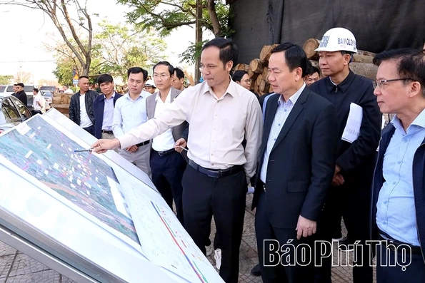 Phó Chủ tịch UBND tỉnh Quách Tất Liêm kiểm tra một số dự án giao thông tại khu vực Vĩnh Phúc