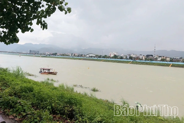 Mực nước sông Đà giảm gần 1,2m sau khi Thuỷ điện Hoà Bình đóng 1 cửa xả đáy