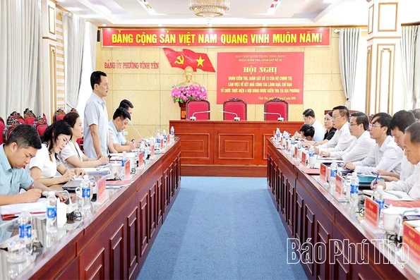 Đoàn kiểm tra, giám sát số 15 của Bộ Chính trị kiểm tra, giám sát 4 nội dung tại phường Vĩnh Yên