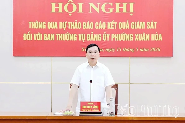 Thông qua dự thảo báo cáo kết quả giám sát đối với Ban Thường vụ Đảng ủy phường Xuân Hòa