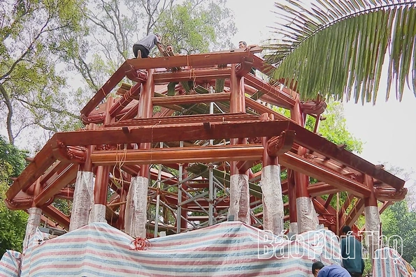 Đẩy nhanh tiến đô tu bổ, tôn tạo Nhà Công quán - Khu di tích lịch sử Đền Hùng