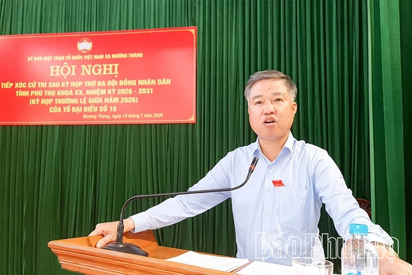Tổ đại biểu số 15 HĐND tỉnh tiếp xúc cử tri sau Kỳ họp thứ Ba