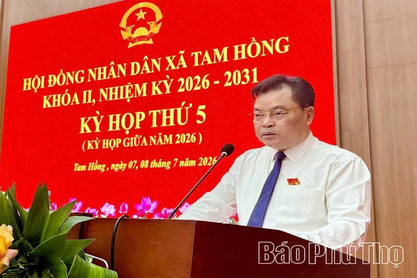 Kỳ họp thứ 5 HĐND xã Tam Hồng: Quyết nghị nhiều nhiệm vụ trọng tâm phát triển kinh tế - xã hội