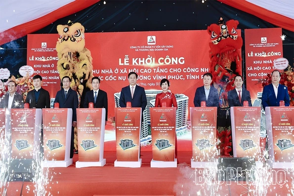 Khởi công Dự án Khu nhà ở xã hội cao tầng cho công nhân tại phường Vĩnh Phúc