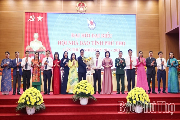 Đại hội đại biểu Hội Nhà báo tỉnh Phú Thọ lần thứ I, nhiệm kỳ 2026-2031 thành công tốt đẹp
