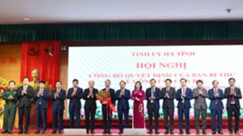 Đồng chí Phan Thiên Định giữ chức Phó Bí thư Tỉnh ủy Hà Tĩnh