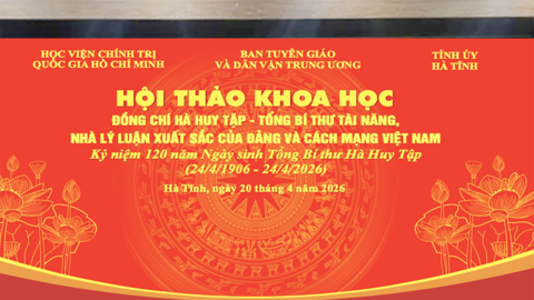 Hội thảo khoa học cấp quốc gia về Tổng Bí thư Hà Huy Tập sẽ diễn ra chiều nay tại Hà Tĩnh