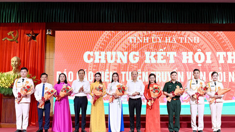 9 thí sinh tham gia chung kết Hội thi Báo cáo viên, Tuyên truyền viên giỏi Hà Tĩnh