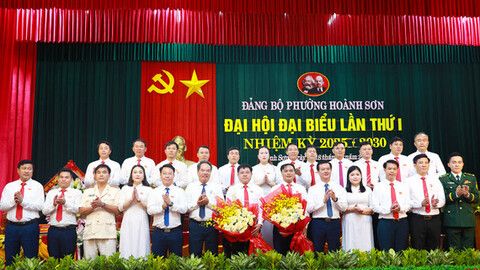 Huy động mọi nguồn lực, phấn đấu xây dựng phường Hoành Sơn giàu đẹp, văn minh