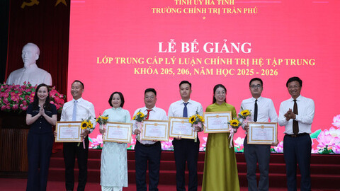 54 học viên hoàn thành lớp trung cấp lý luận chính trị