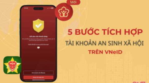 [Infographic] 5 bước tích hợp tài khoản an sinh xã hội trên VNeID