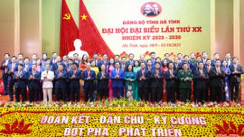 Đại hội đại biểu Đảng bộ Hà Tĩnh khóa XX thành công tốt đẹp