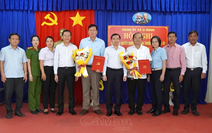 Công bố quyết định của Ban Thường vụ Tỉnh uỷ về công tác cán bộ tại xã U Minh