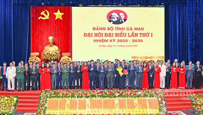 Khai mạc trọng thể Đại hội đại biểu Đảng bộ tỉnh Cà Mau lần thứ I, nhiệm kỳ 2025-2030