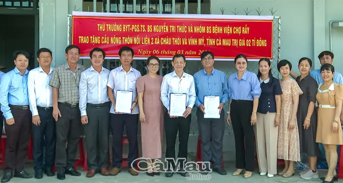 Ký kết bản ghi nhớ xây dựng cầu qua kênh Cầu Sập - Ninh Quới