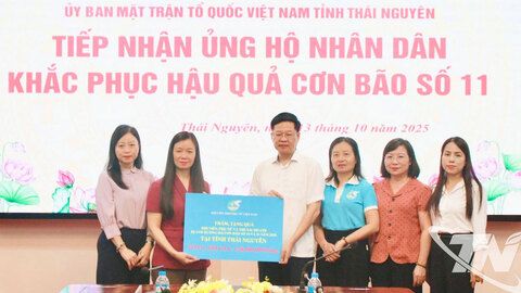 Thái Nguyên tiếp nhận ủng hộ khắc phục hậu quả lũ lụt