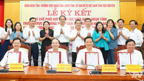 Thái Nguyên: Ký kết quy chế phối hợp, nâng cao hiệu lực, hiệu quả hoạt động của hệ thống chính trị
