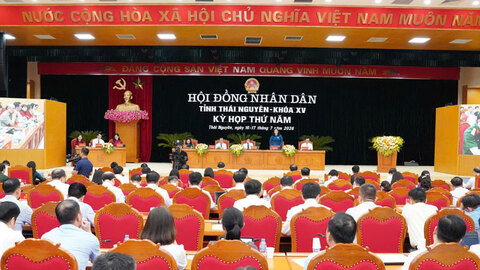 Khai mạc Kỳ họp thứ năm HĐND tỉnh Thái Nguyên khóa XV