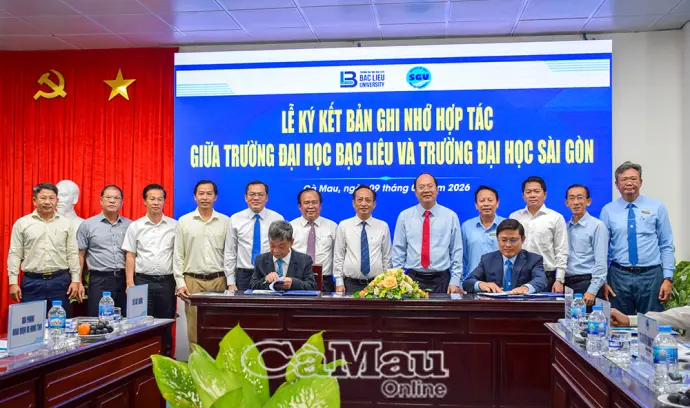 Trường Đại học Bạc Liêu ký kết hợp tác với Trường Đại học Sài Gòn