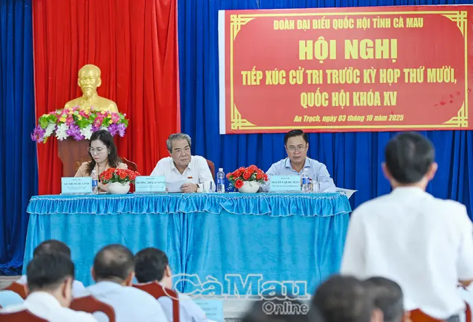 Đại biểu Quốc hội tỉnh Cà Mau tiếp xúc cử tri tại xã An Trạch