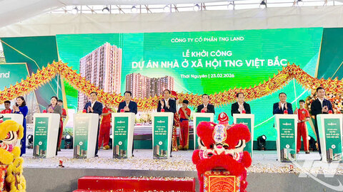 Thái Nguyên: Khởi công 2 dự án nhà ở xã hội quy mô lớn