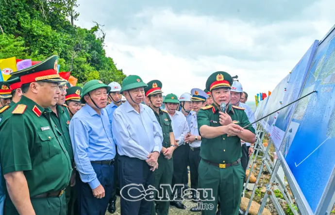 Tổng Bí thư Tô Lâm khảo sát và chỉ đạo các dự án chiến lược tại cụm đảo Hòn Khoai
