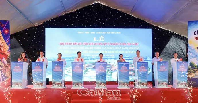 Lễ động thổ xây dựng Đền tưởng niệm Anh hùng liệt sĩ và khởi công hỗ trợ 1.000 căn nhà cho người dân khó khăn