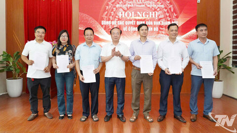 Báo và Phát thanh, Truyền hình Thái Nguyên bổ nhiệm lãnh đạo các phòng chuyên môn, đơn vị trực thuộc