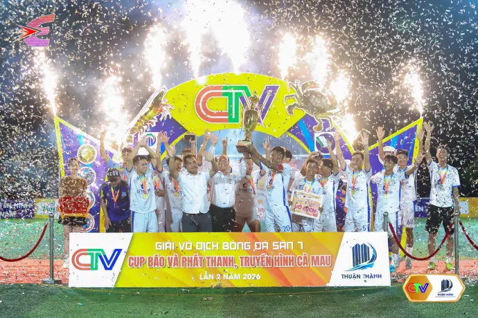 Lý Tấn Tài Petro và Ngân hàng HDBank Cà Mau đăng quang CTV Cup 2026