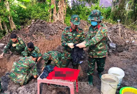 Quy tập thêm 2 hài cốt liệt sĩ tại nghĩa trang tạm Cây Méc