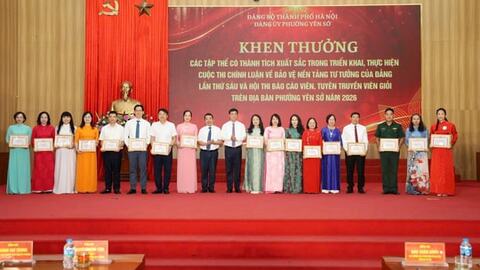 Phường Yên Sở tổng kết các cuộc thi tuyên truyền, bảo vệ nền tảng tư tưởng của Đảng