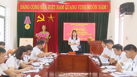 Chào mừng Đại hội đại biểu Đảng bộ xã Nam Hòa lần thứ I, nhiệm kỳ 2025-2030: Xây dựng Đảng mạnh về tổ chức, vững từ cơ sở
