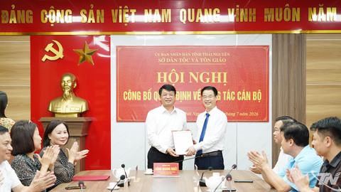 Đồng chí Vũ Việt Dũng giữ chức Phó Giám đốc Sở Dân tộc và Tôn giáo tỉnh Thái Nguyên