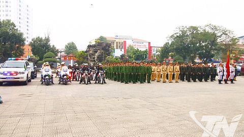 Công an tỉnh Thái Nguyên ra quân cao điểm tấn công, trấn áp tội phạm, bảo đảm an ninh, trật tự